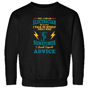 Discover Yes Im Electrician Electricity Lineman Electrical Engineer Sweatshirts