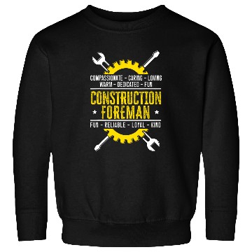 Discover Construction Excavator Job Foreman Construction Worker 1 Sweatshirts