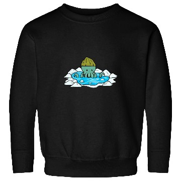 Discover Octopuss Ice Bathing Wildlife Nature Winter Hat Sweatshirts