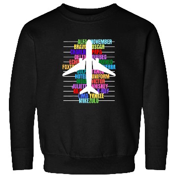 Discover Pilot Alphabet Pilot Copilot Alphabet Aeroplane Men Sweatshirts