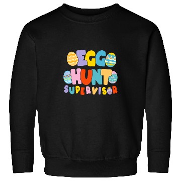 Discover Egg Hunt Supervisor Retro Eggstravaganza Coordinator Design Sweatshirts