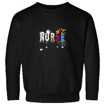 Discover Halloween nurses Cute Health Worker Halloween Pattern 1 Sweatshirts