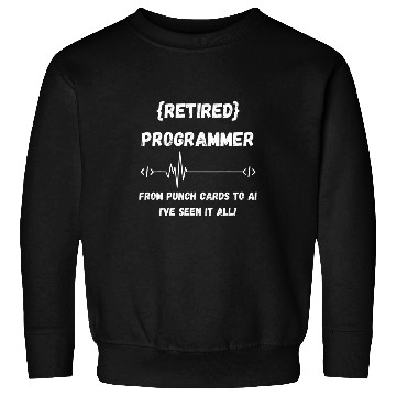 Discover Retired Computer Programmer Coding Heartbeat Funny Sweatshirts