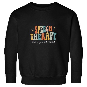 Discover Retro Speech Therapy Groovy Speech Therapist Pathologist Sweatshirts