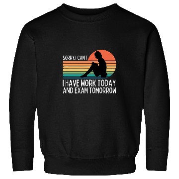 Discover Funny Working Student College Exam Sweatshirts