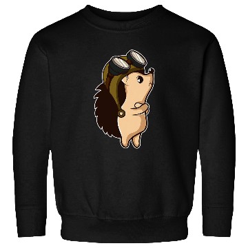 Discover Hedgehog Pilot Hardworking Person Sweatshirts