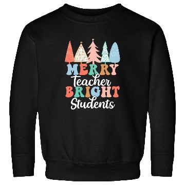 Discover Merry Teacher Bright Students Jolly Christmas Tree Crew Team Sweatshirts