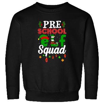 Discover Funny xmass Lighting Christmas Pre School Elf Squad Sweatshirts