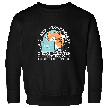 Discover I Are Programmer Funny Cat Computer Nerd IT Coder Sweatshirts