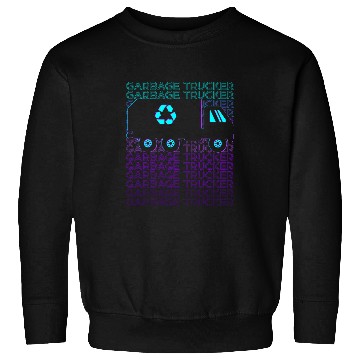 Discover Garbage Trucker Recycling Trash Truck Waste Separation Retro Sweatshirts