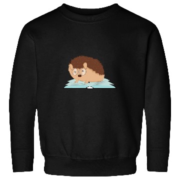 Discover Hedgehog Funny Adorable Book Nerd Bookworm Student Sweatshirts