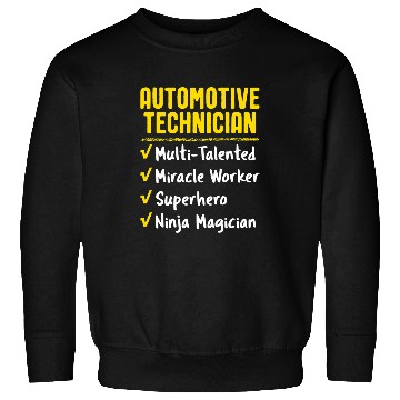 Discover Automotive Technician Miracle Worker Ninja Funny Office Gift Sweatshirts