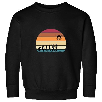 Discover Drone Pilot Evolution Funny Quadcopter Drone Evolution Sweatshirts
