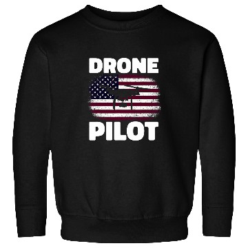 Discover Drone Life Pilot Quadcopter America Flag Sweatshirts