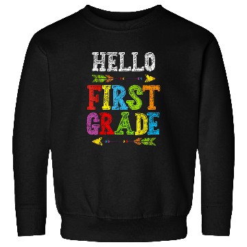 Discover Hello First 1st Grade Teacher Back To School Student Boy Kid Sweatshirts