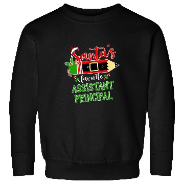 Discover Santas Favorite Assistant Principal xmass Santa Red Plaid Sweatshirts