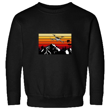 Discover Drone Life Themed Retro Drone Flying for Drone Operator Sweatshirts