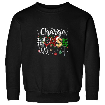 Discover Charge nurses xmass Santa Hat Nursing Christmas Pattern 1 Sweatshirts