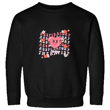 Discover Retro Valentines Day Respiratory Therapist RT Pulmonologist Sweatshirts