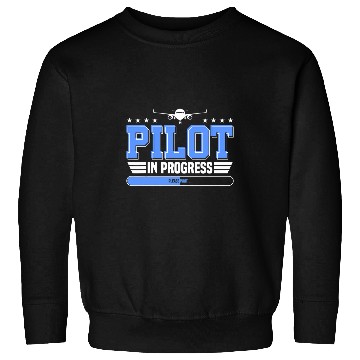 Discover Pilot In Progress Future Pilot Funny Aviator Training Sweatshirts