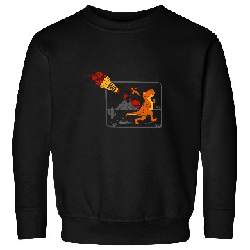 Discover badminton shuttlecock player dinosaur extinction t rex Sweatshirts