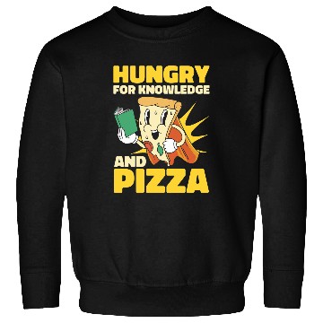 Discover Book Lover Student Reading Learning Studying Pizza Sweatshirts