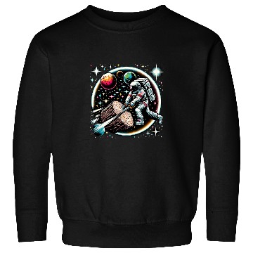Discover Cool Galaxy Astronaut Logging worker Sweatshirts