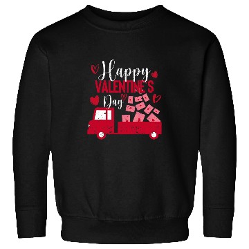 Discover Happy Valentines Day Red Truck With Letters Postal Worker Sweatshirts