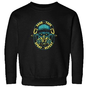 Discover Sand Tape Spray Repeat Automotive Vehicle Car Painter Sweatshirts