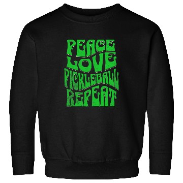 Discover Groovy Pickleball Retro Peace Love Pickleball Repeat Sweatshirts