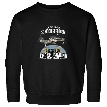 Discover Drone pilot flies drone with camera over the clouds Sweatshirts