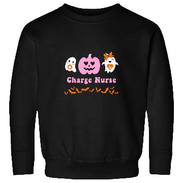 Discover Charge nurses Halloween RN Spooky Pumpkins Nursing Sweatshirts