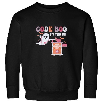Discover ghosts Code Boo In The ER Respiratory Therapist Halloween Sweatshirts