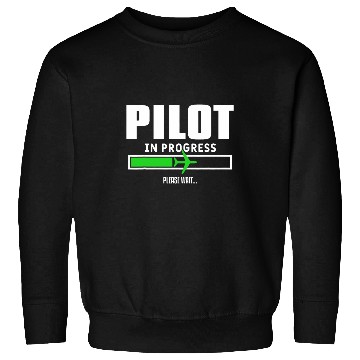 Discover Pilot In Progress Future Aviator Aviation School Student Sweatshirts
