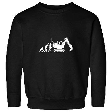 Discover Excavator Operator Driver Construction Worker Job Evolution 1 Sweatshirts