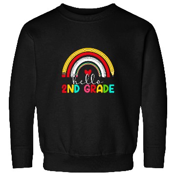 Discover Hello Second Grade Rainbow Team 2nd Grade Teacher Sweatshirts