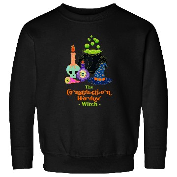 Discover The Construction Worker Witch Foreman Halloween Mason Scary Sweatshirts