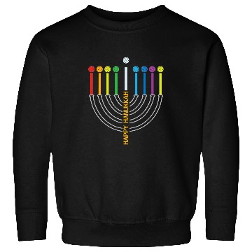 Discover Hanukkah Menorah Pickleball Sweatshirts
