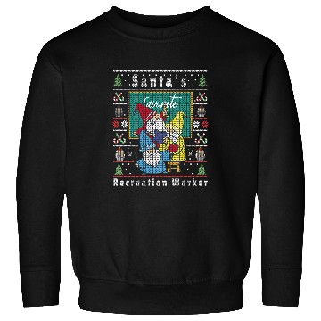 Discover Santas Elfs Ugly Christmas RecreationWorker Sweatshirts