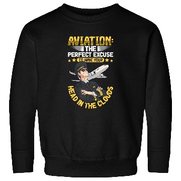 Discover Future Pilot Aviation Airplane Airline Aviator Lifestyle 4 Sweatshirts