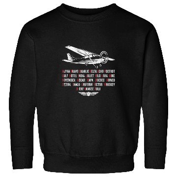Discover Pilot Phonetic Alphabet C172 Airplane Sweatshirts