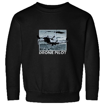 Discover Drone Pilot Over Mountains Mini Pro Vintage Sweatshirts
