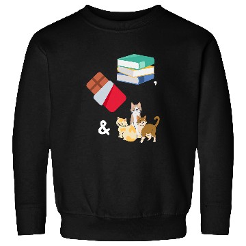 Discover Books Chocolate Cats Cute Book Lover Sweatshirts