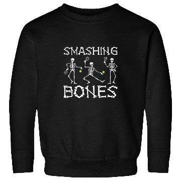 Discover Halloween Pickleball Smashing Bones Skeletons Pickleball Sweatshirts