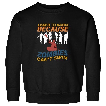 Discover Learn to kayak funny kayaking gift halloween distressed Sweatshirts
