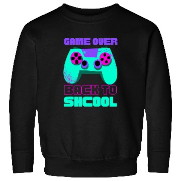 Discover Game over back to school for boys Teacher Student Controller Sweatshirts