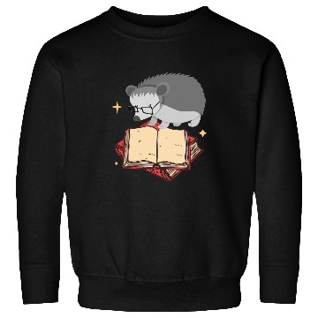 Discover Hedgehog Book Reading Sweatshirts