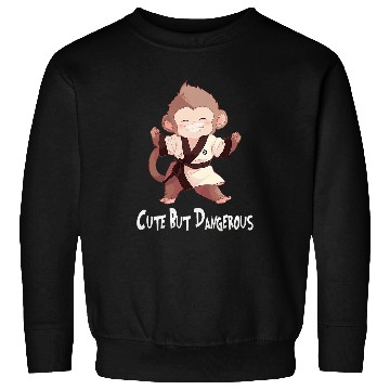 Discover Cute But Dangerous Funny Monkey Karate 3 Sweatshirts