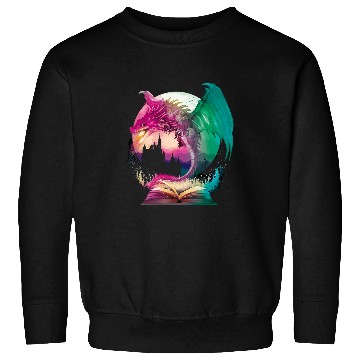 Discover fantasy Bookworm Book Dragon Reader Library Sweatshirts