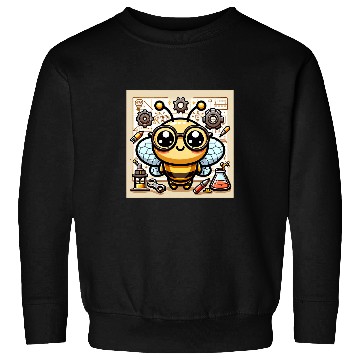 Discover Kawaii Bee Scientist with Creative Tools Sweatshirts